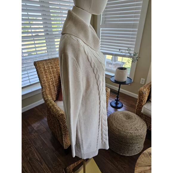 Banana Repulic Cableknit Sweater Dress Women's S NWT Ivory - Picture 3 of 9